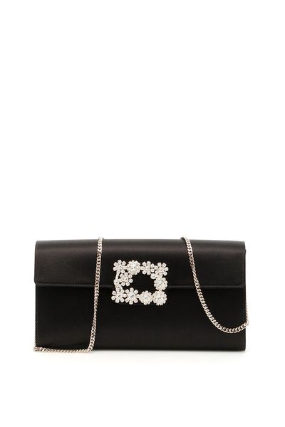 ROGER VIVIER Mini Flower Buckle Pouch Handbag (13x24x3.5cm)