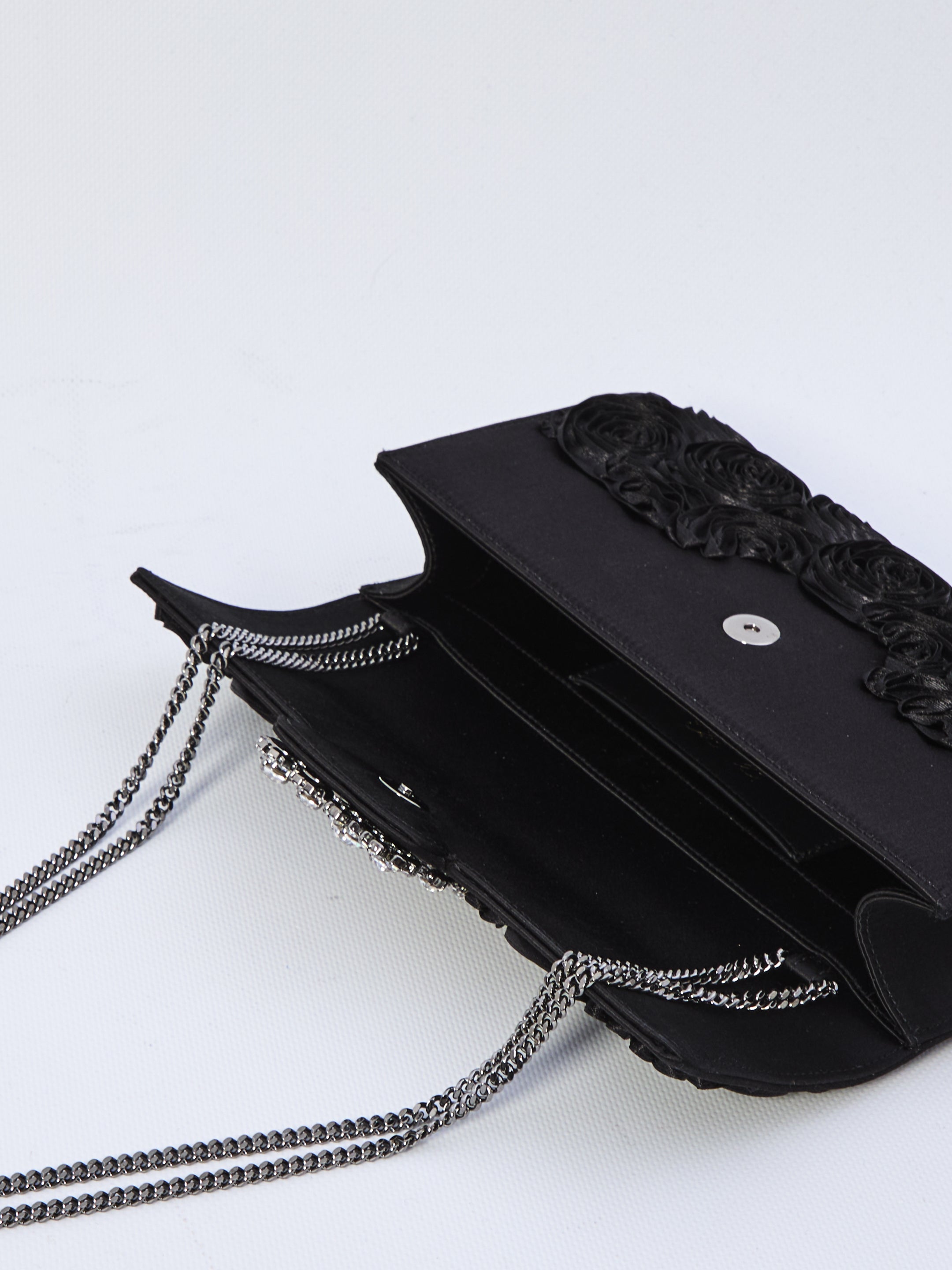 ROGER VIVIER Mini Envelope Flap Flower Buckle Clutch - FW25