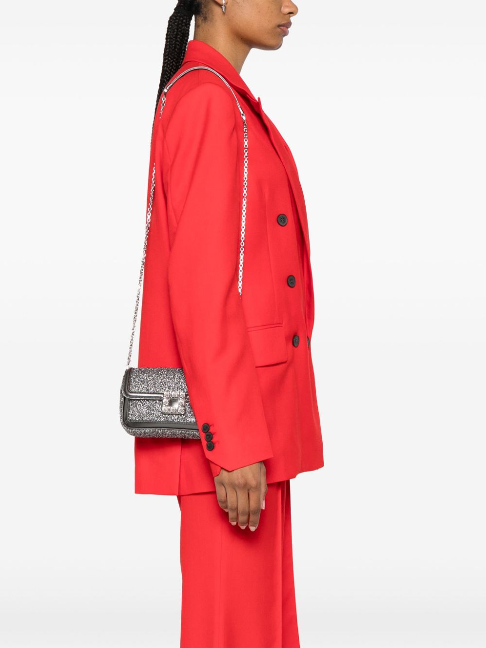 ROGER VIVIER Medium Clutch with Crystal Embellishment