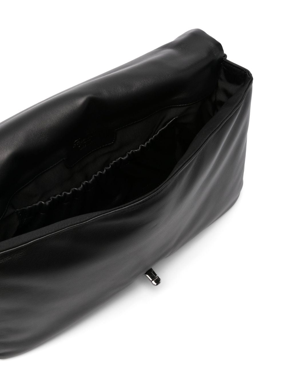 ROGER VIVIER Smooth Grain Foldover Top Clutch with Detachable Strap