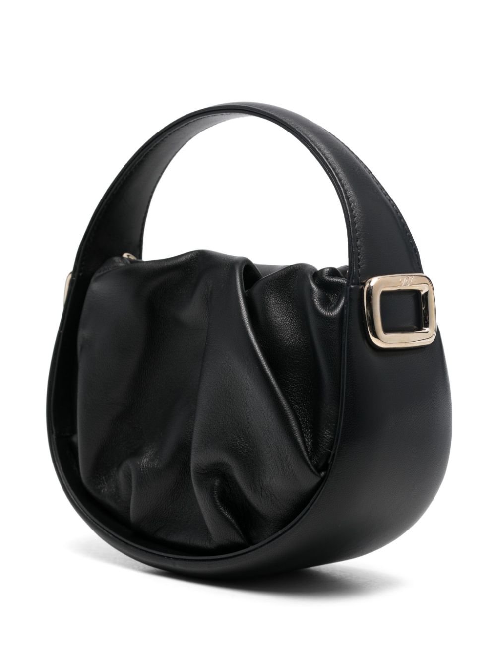 ROGER VIVIER Mini Hobo Handbag with Decorative Buckle Detail