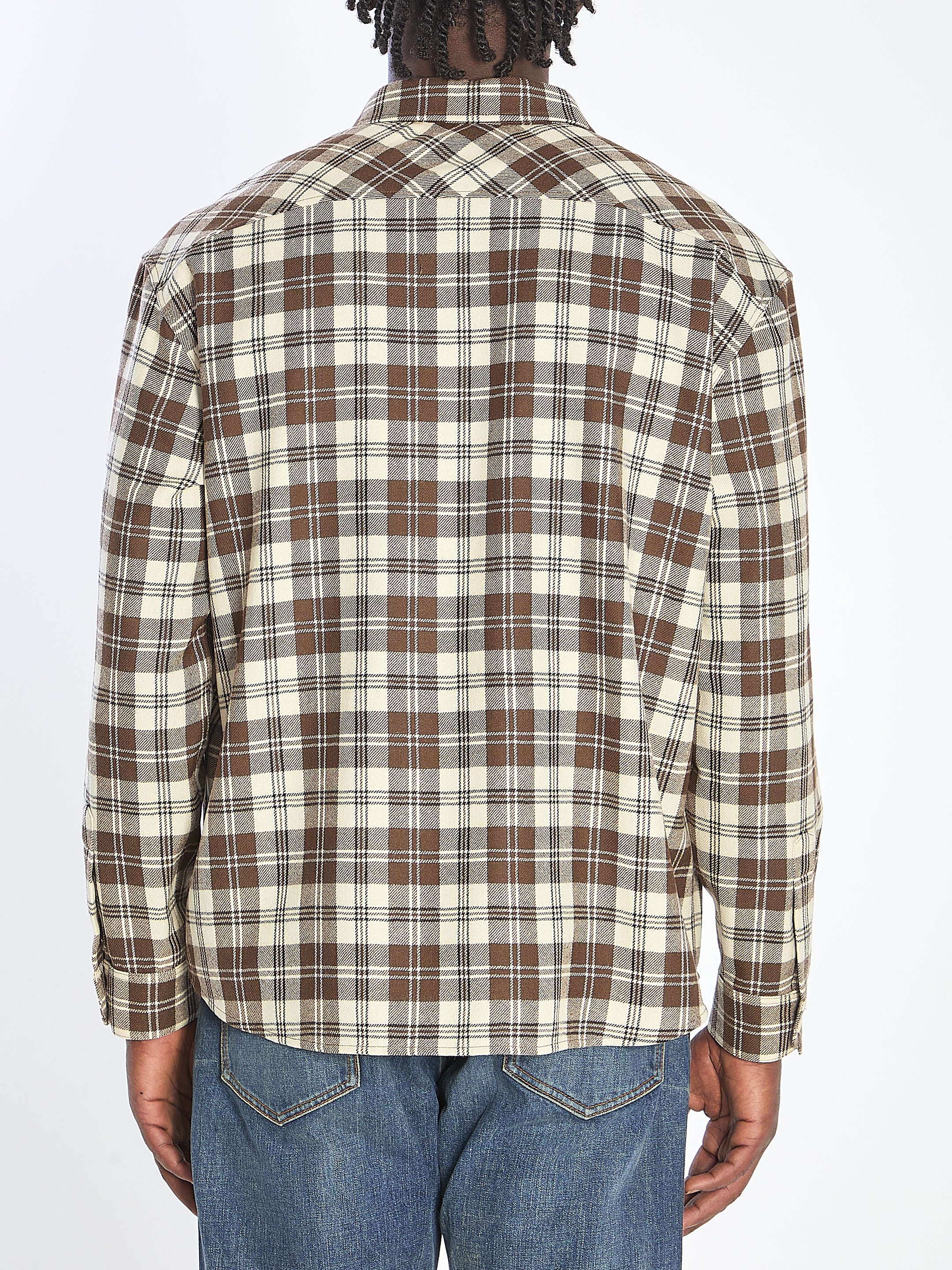 CELINE Checkered Design Wool Shirt - Size 41