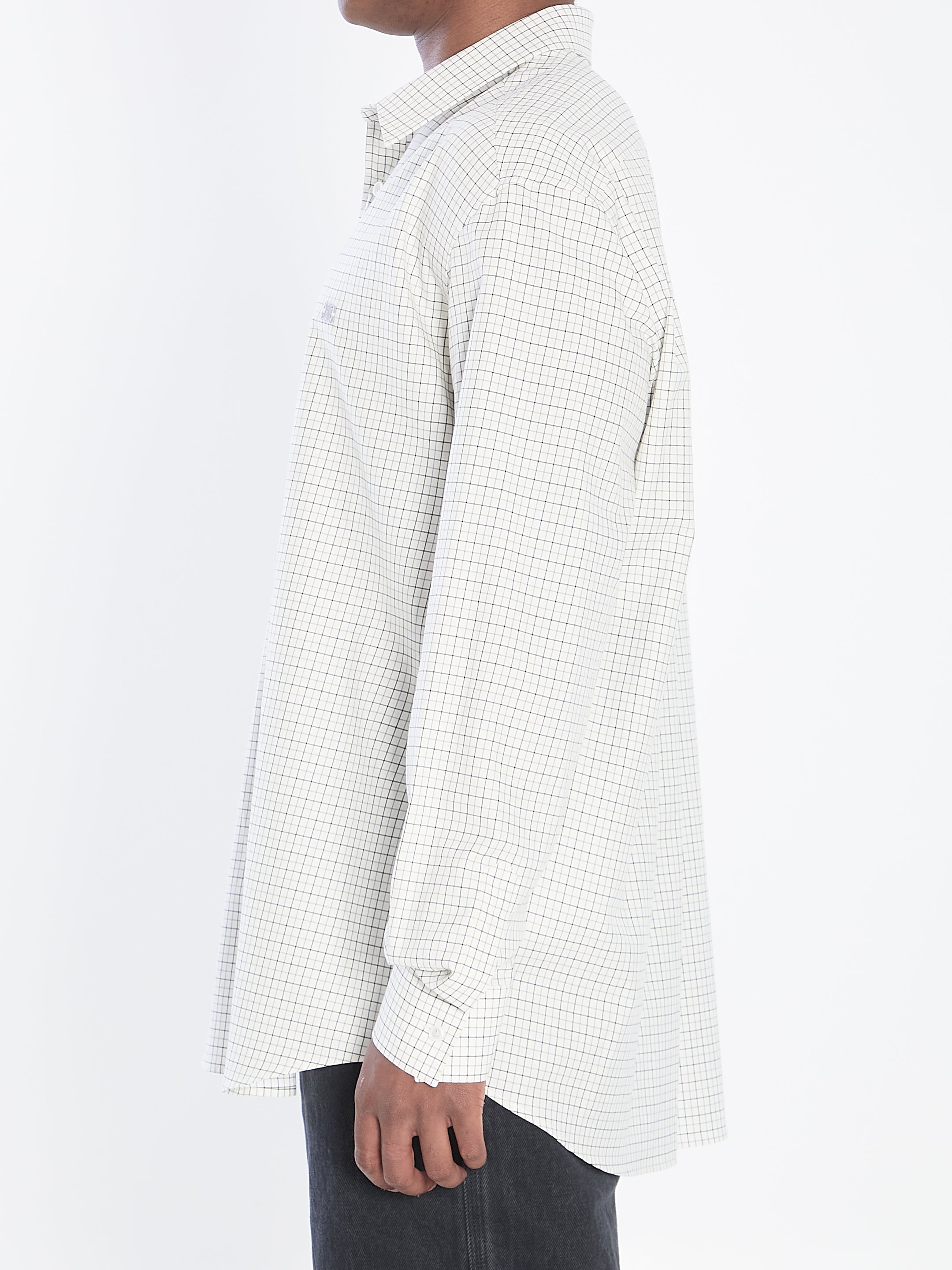 CELINE Checkered Design Cotton Shirt for Men - Size 41
