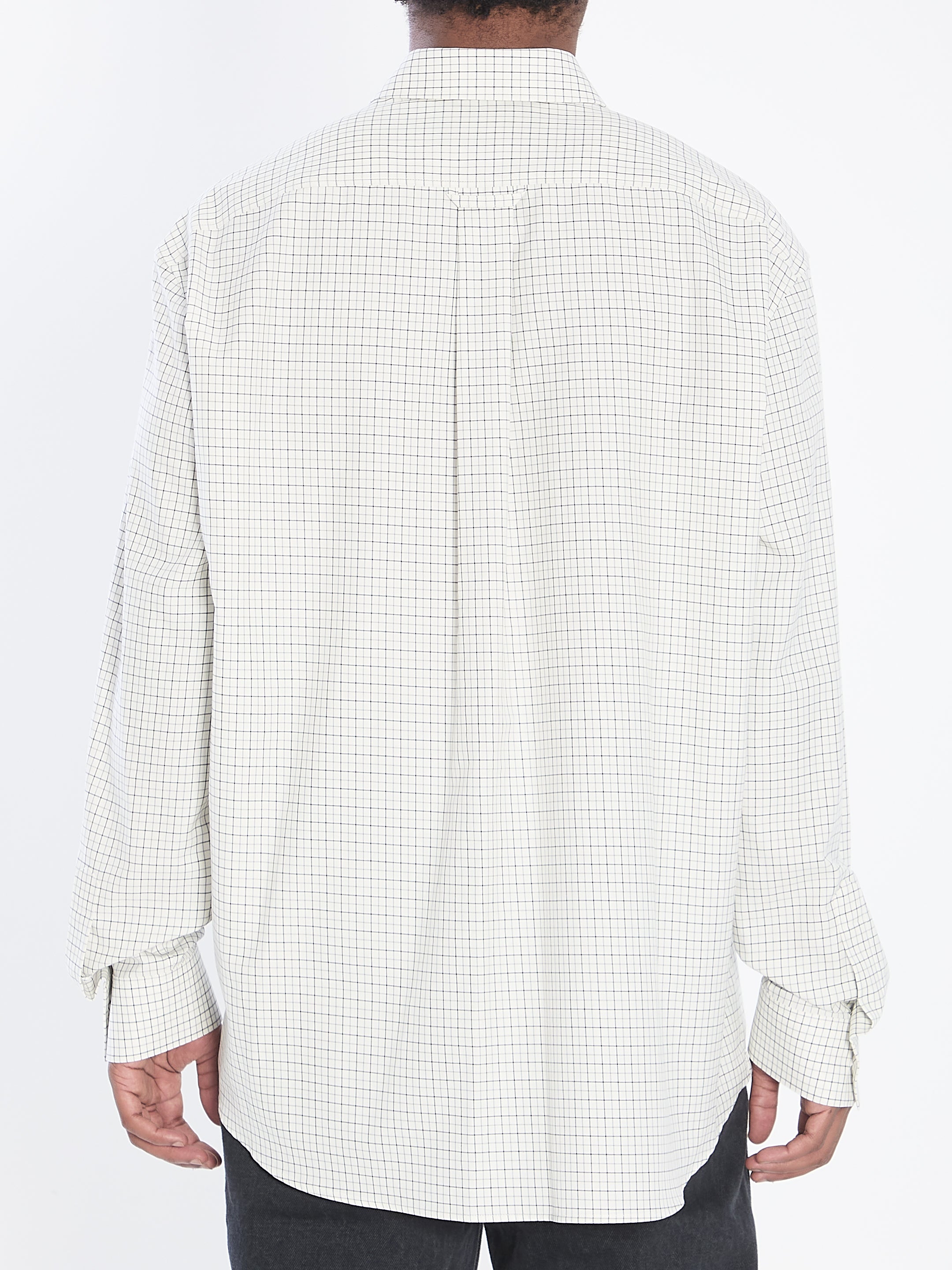 CELINE Checkered Design Cotton Shirt for Men - Size 41