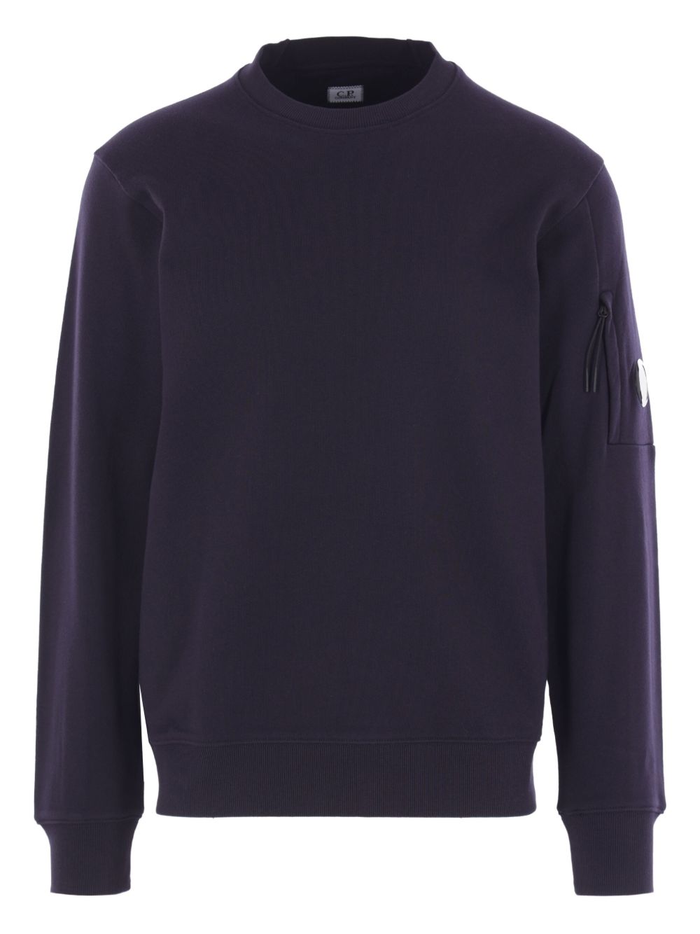 C.P.COMPANY Men's Crewneck Sweatshirt with Zip Pocket & Lens Detail