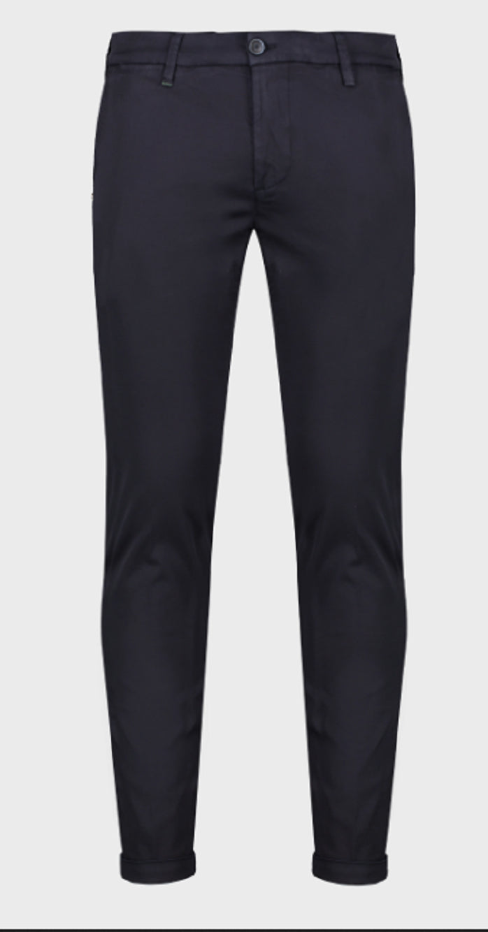 RE-HASH Slim Fit Medium-High Waist Pants with Unique Turn-Up Detail