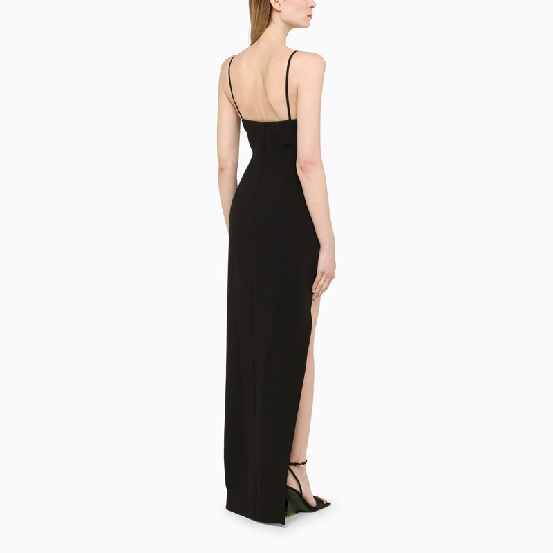 DAVID KOMA Elegant Long Dress with Slit for Women