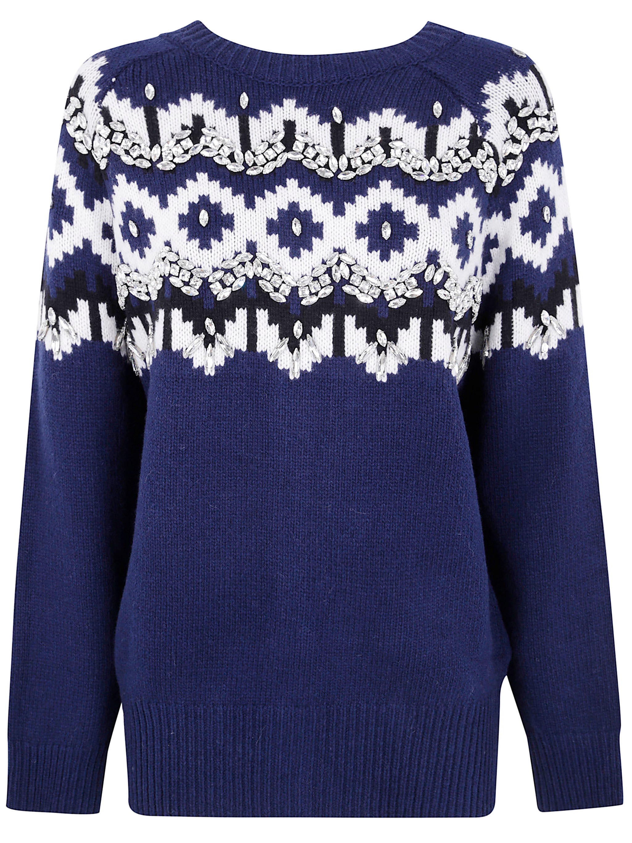 BLUGIRL Norwegian Patch Knit Cardigan for Women