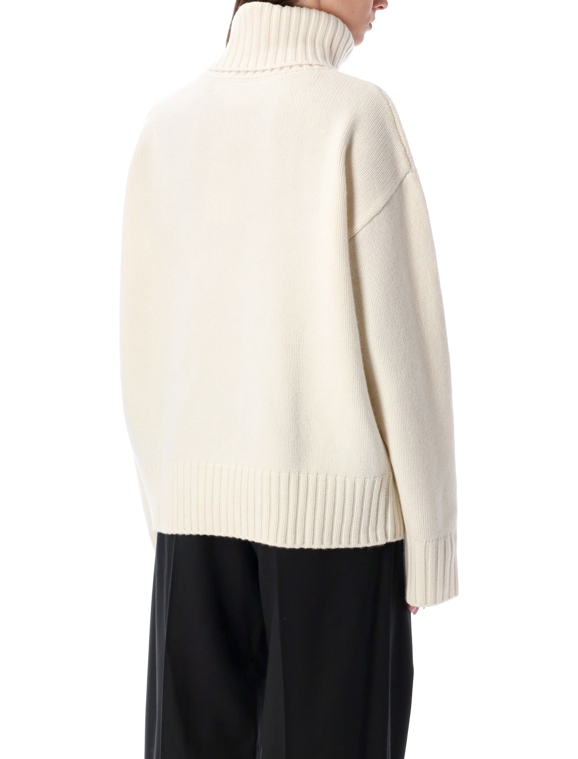 RHEA Oversized Heavy Wool Turtleneck Sweater - XS/S