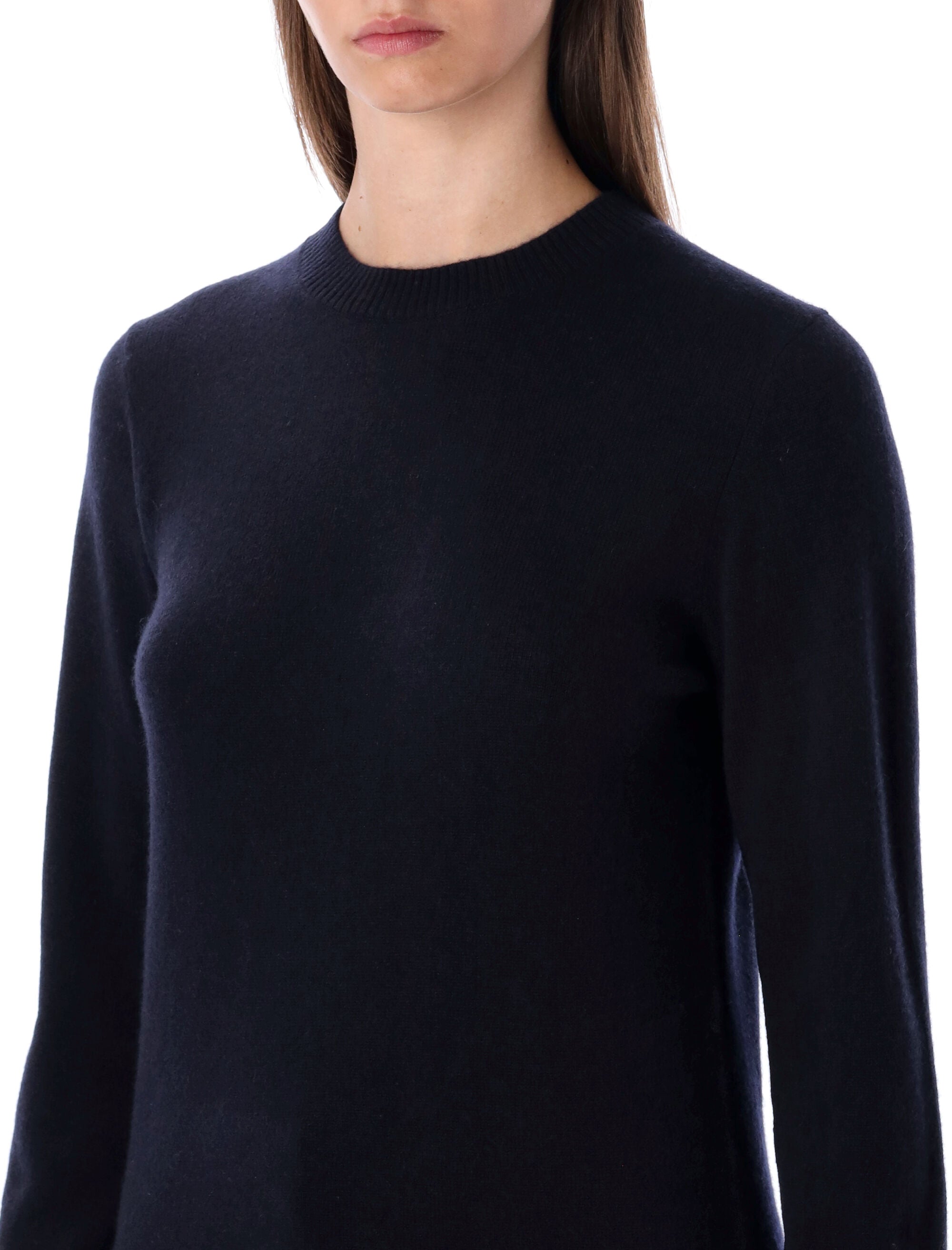 RHEA Women's Slim Fit Wool Cashmere Crewneck Sweater