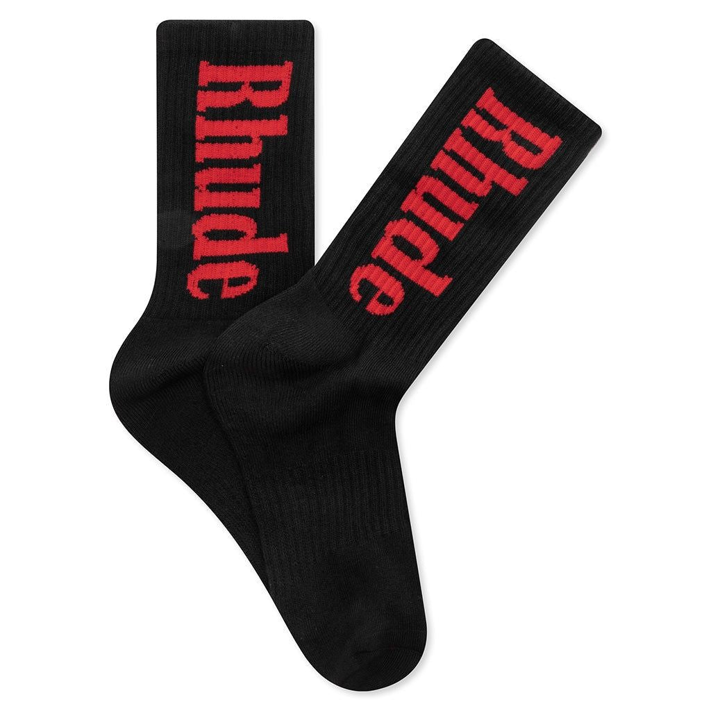 RHUDE Scripted Style Crew Socks