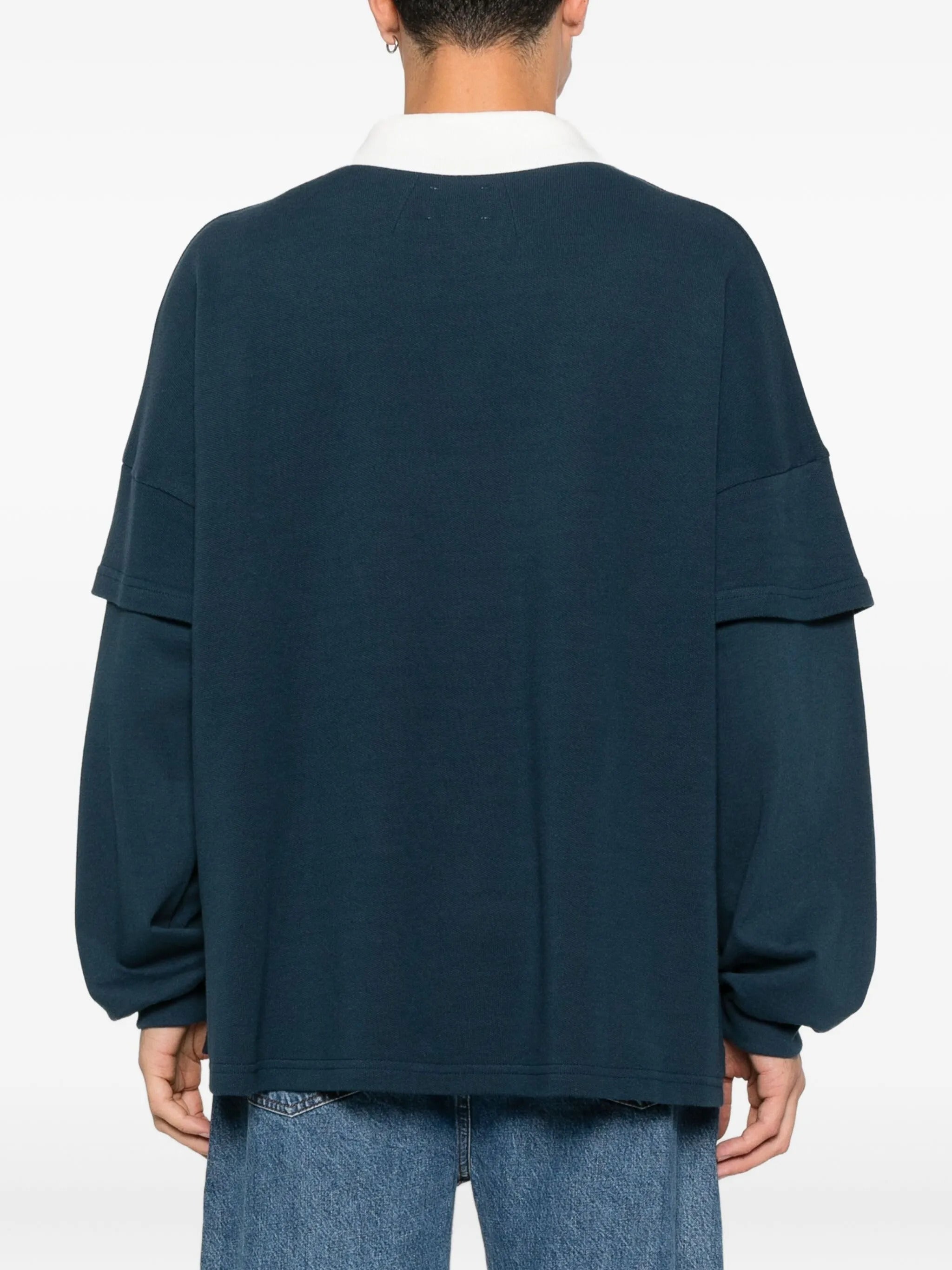 RHUDE Layered Pique Polo with Long Sleeves