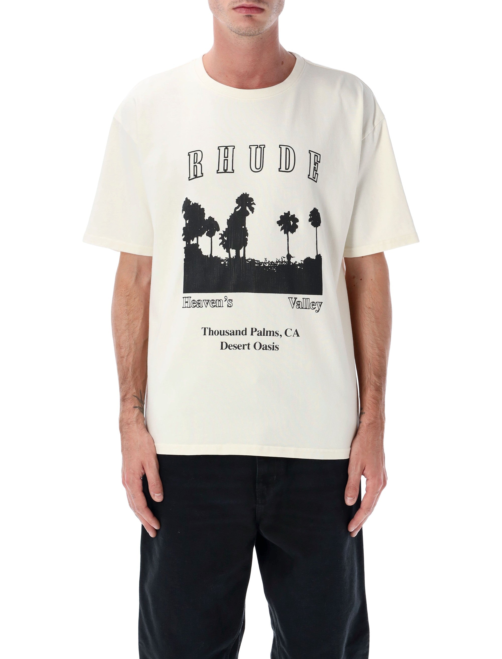 RHUDE Vintage Thousand Palms Crew Neck Tee