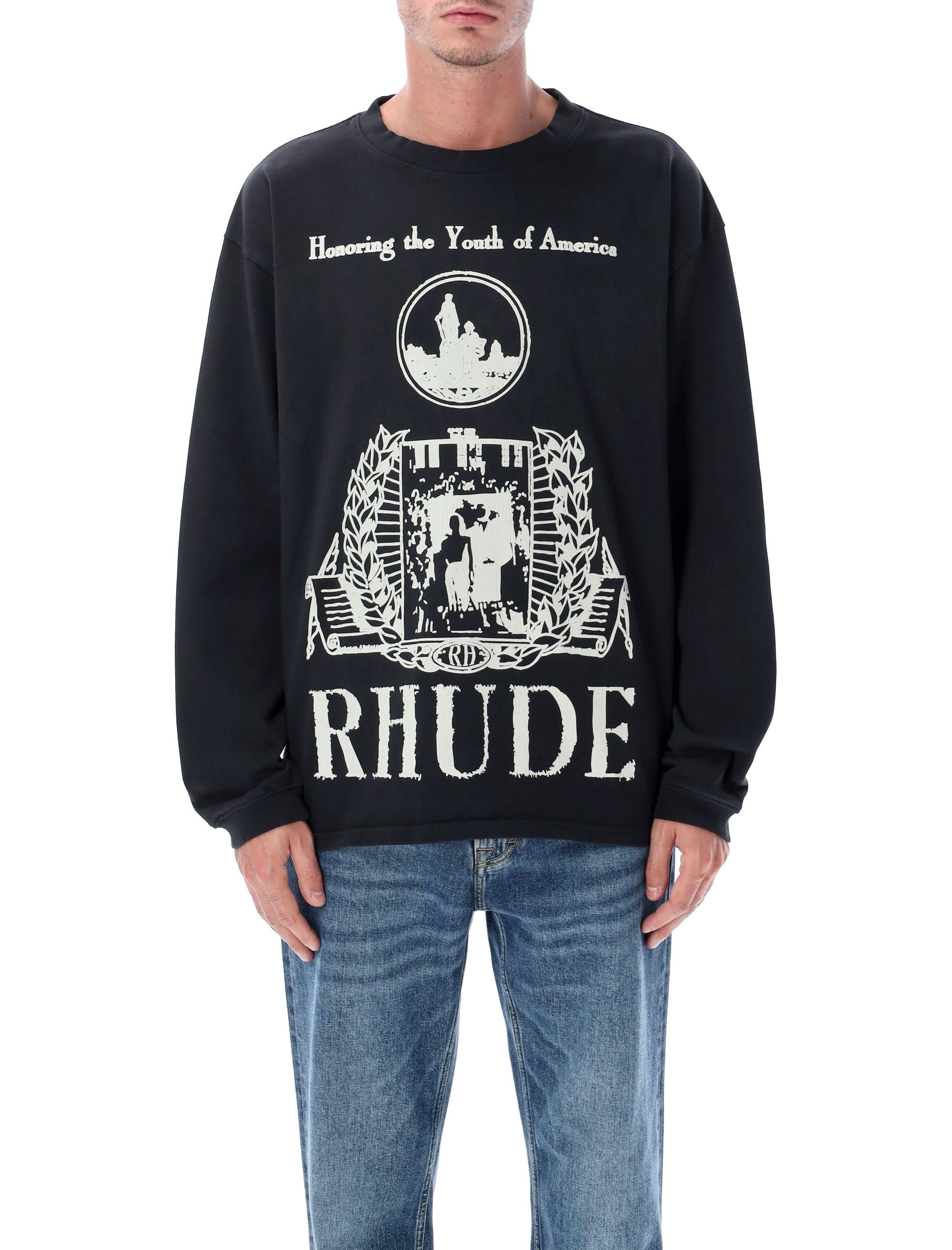 RHUDE Youth of America Oversized Long Sleeve T-Shirt - Size L