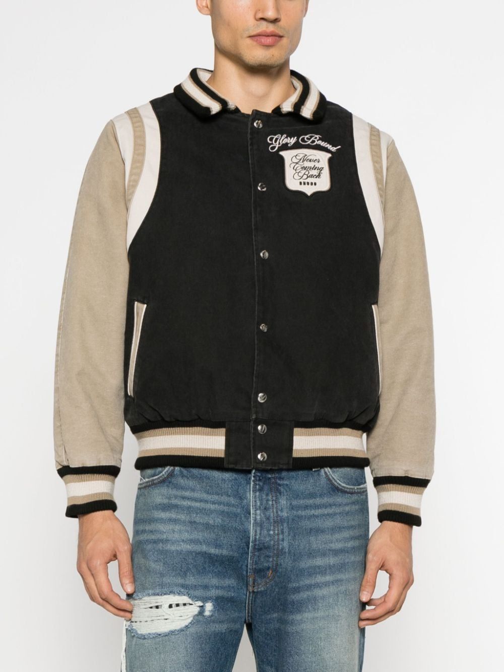 RHUDE Washed Canvas Varsity Jacket