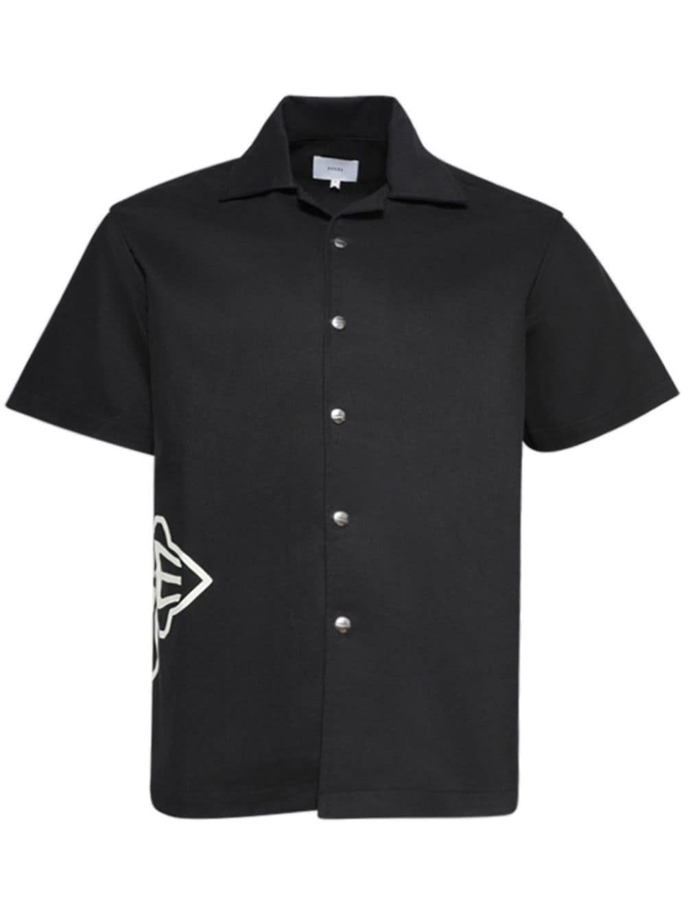 RHUDE Classic Cross Logo Snap Shirt for Men