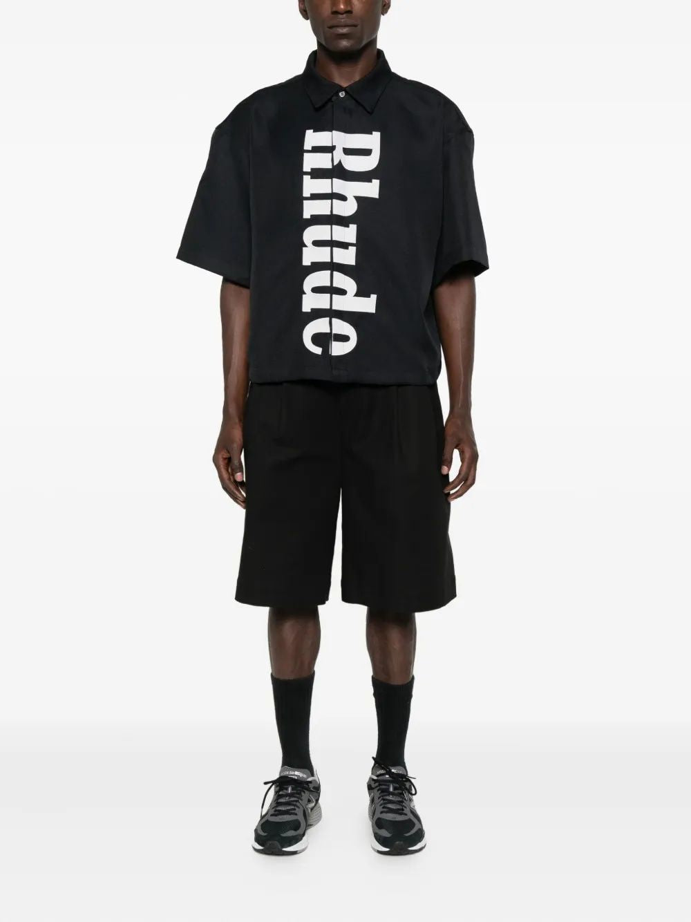 RHUDE Center Logo Button-Up Shirt for Men - FW25 Collection