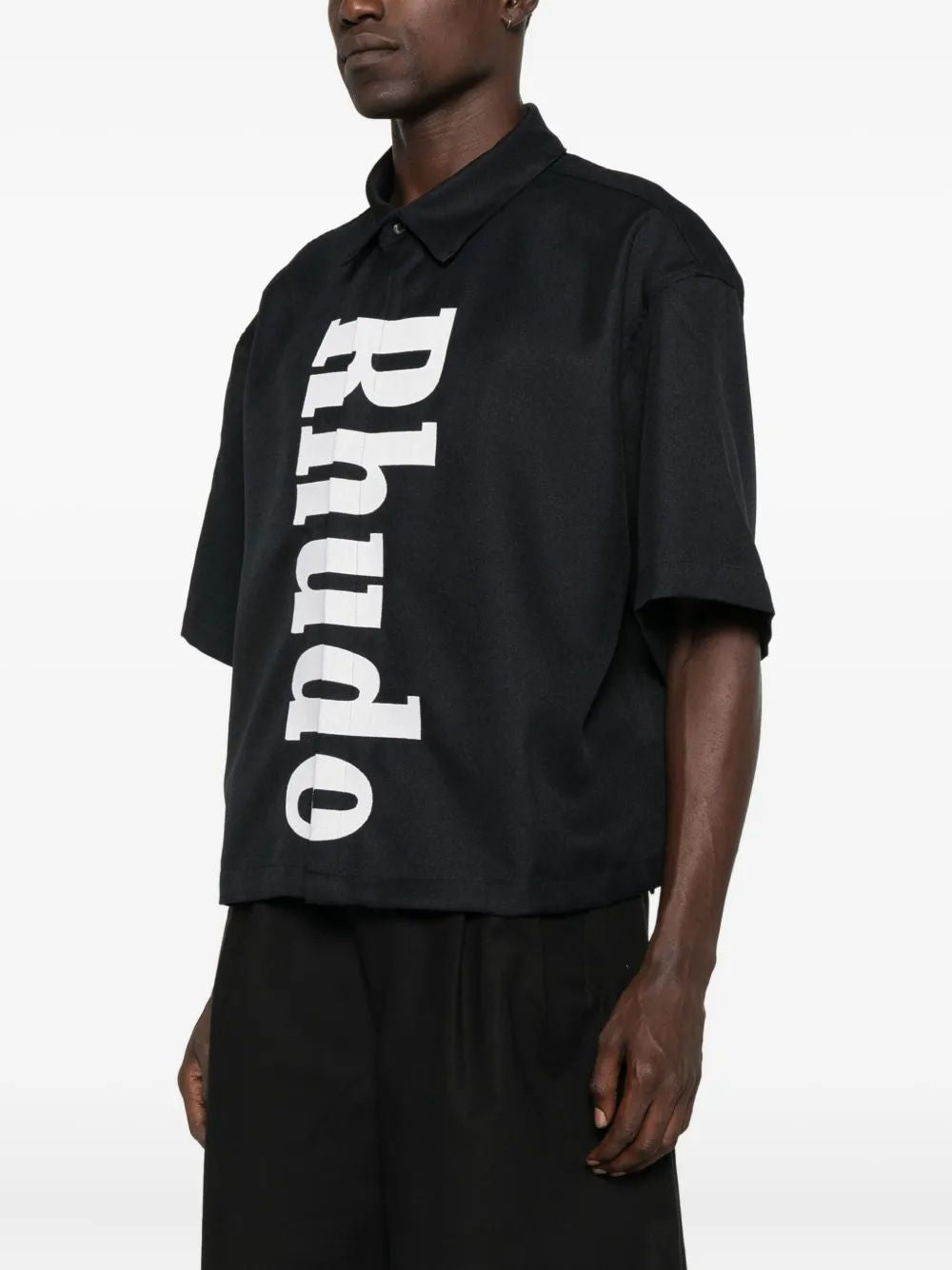 RHUDE Center Logo Button-Up Shirt for Men - FW25 Collection