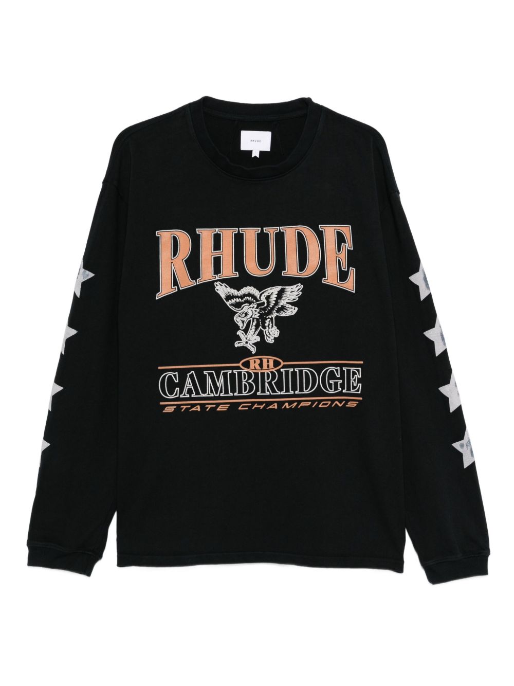 RHUDE Cambridge State Champs Long Sleeve Crew Neck T-Shirt