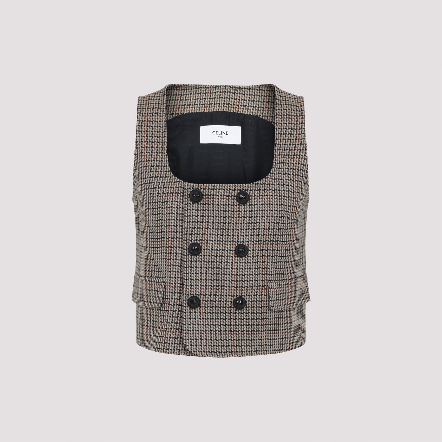 CELINE Elegant Wool Gilet Vest
