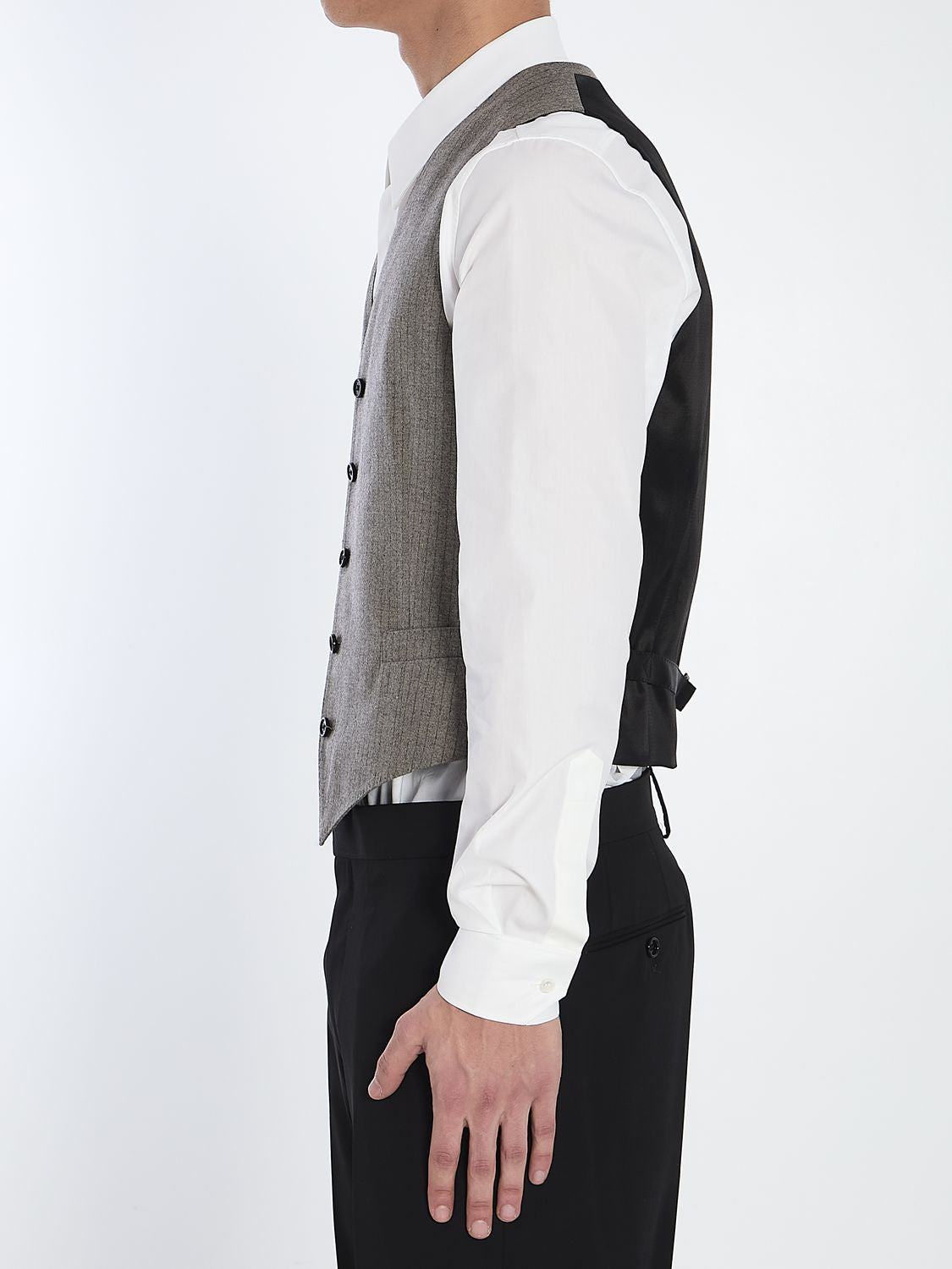 CELINE Striped Flannel Vest - Size 50