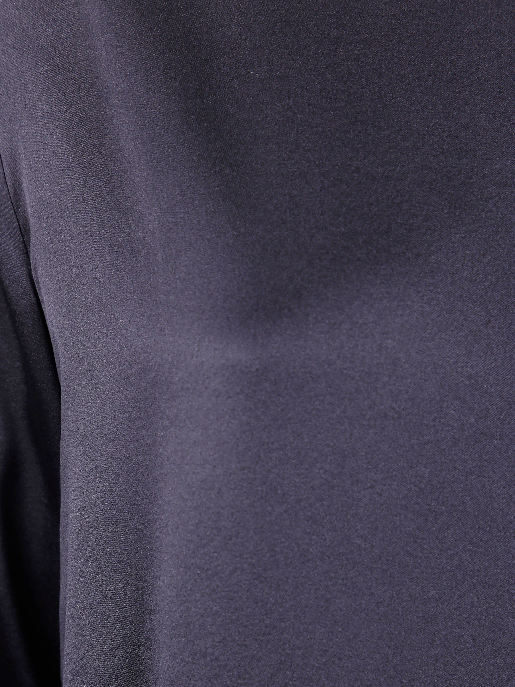 ROSSO PURO Oversized Mirror Silk Long Sleeve Blouse