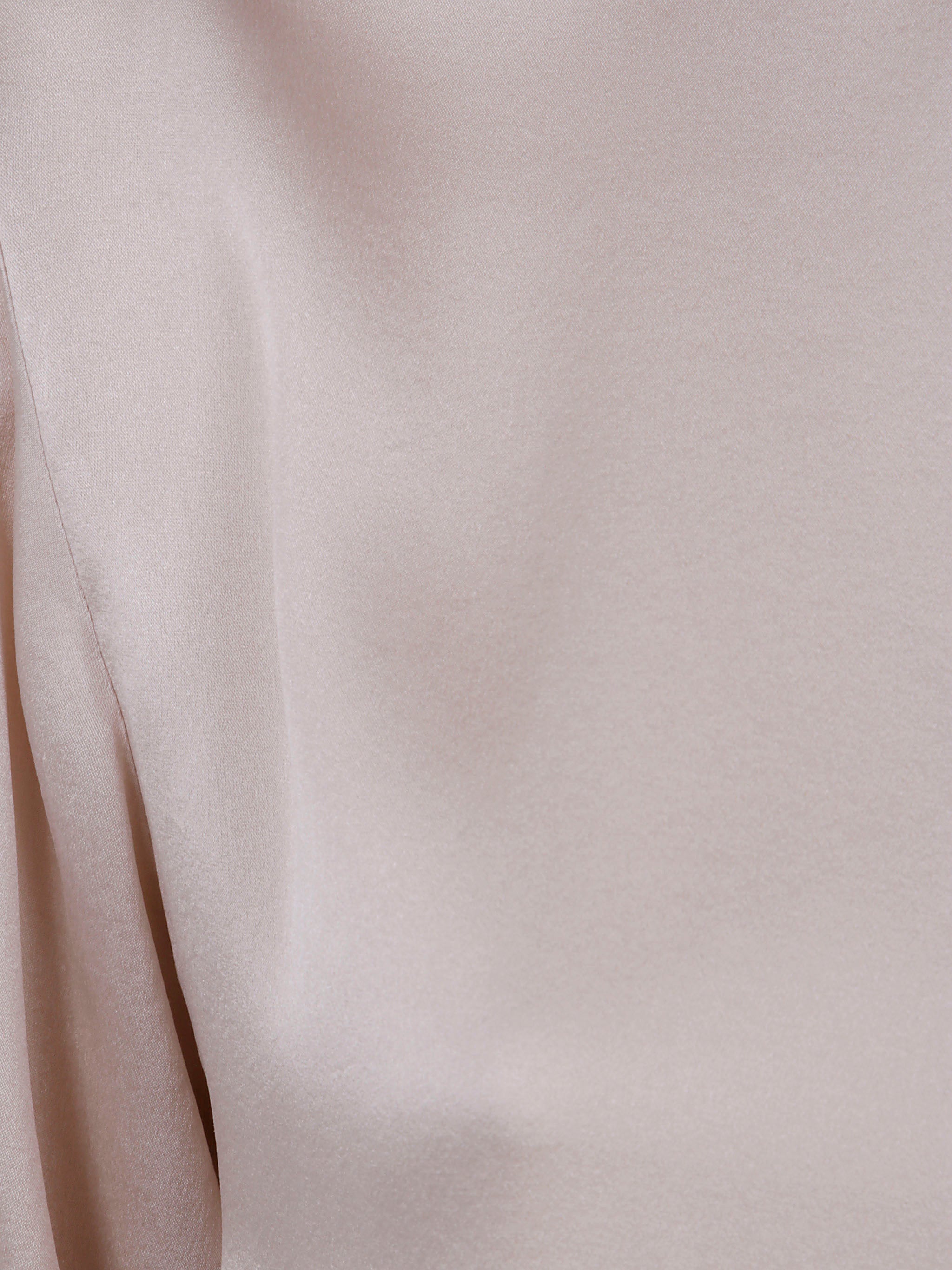 ROSSO PURO Oversized Silk Long Sleeve Blouse