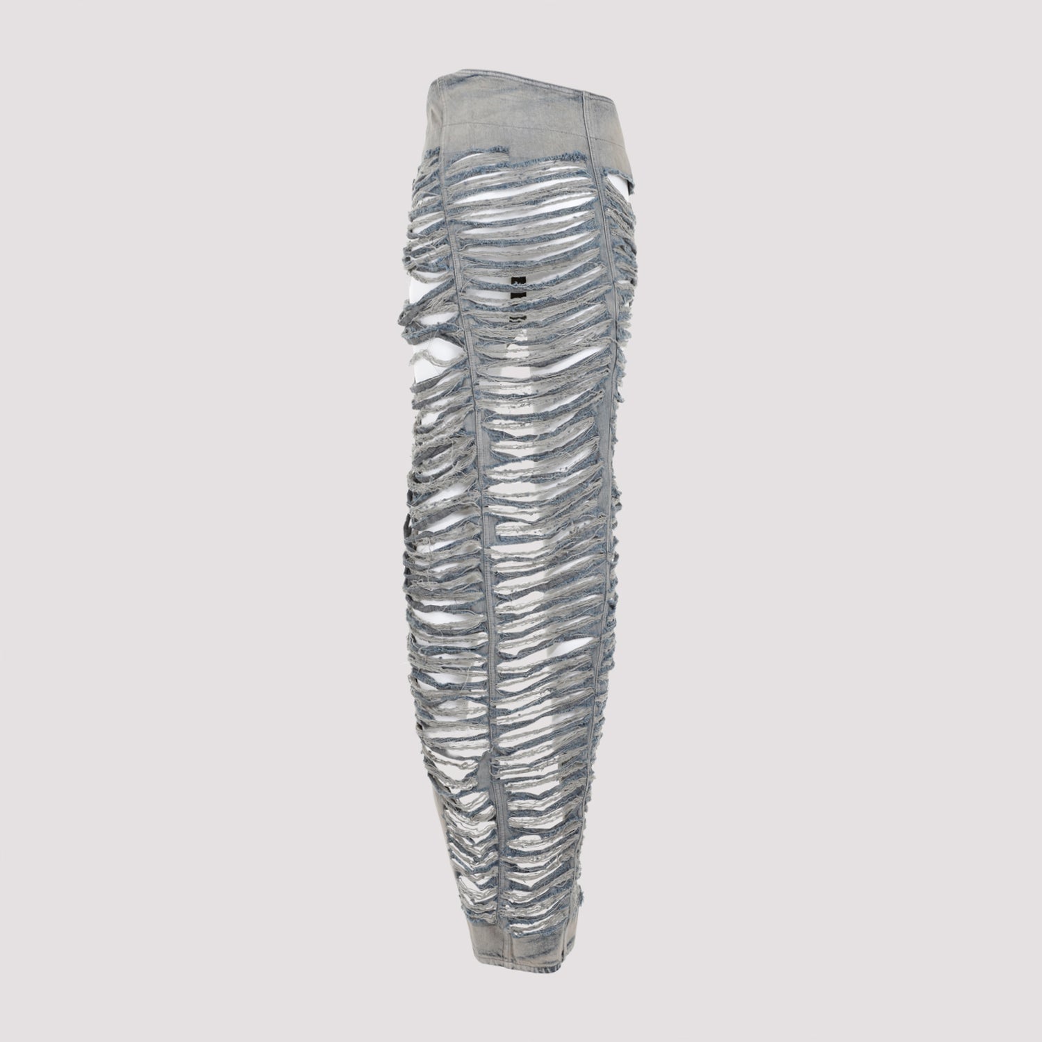 RICK OWENS Asymmetrical V-Waist Skirt with Cut-Out Details