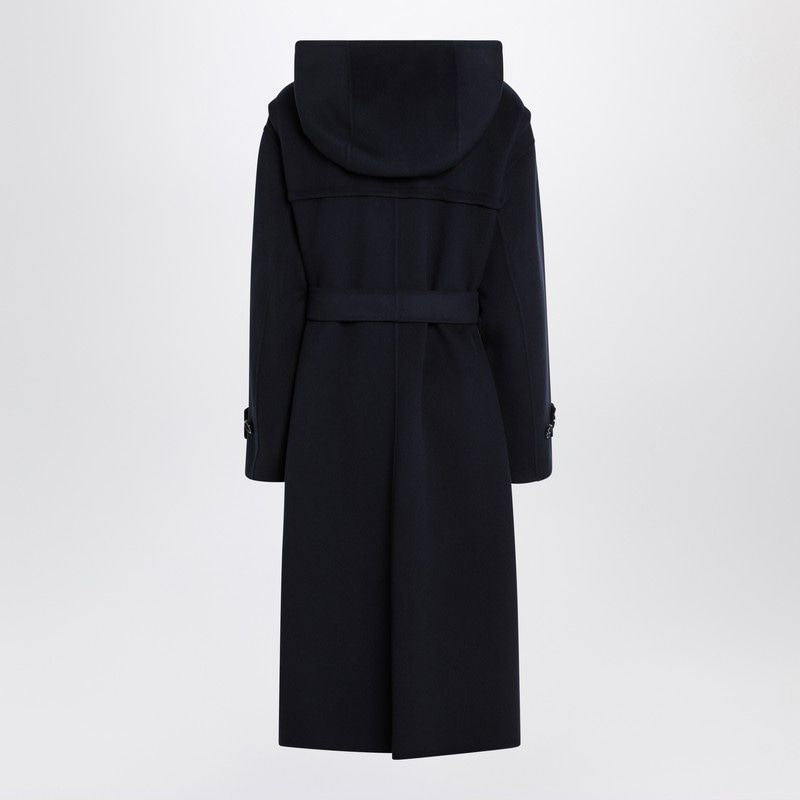 S MAX MARA Oversized Hooded Jacket with Matching Double Belt