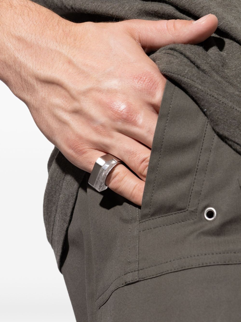 RICK OWENS Double Crystal Hollywood Ring - Men's Fashion Accessory