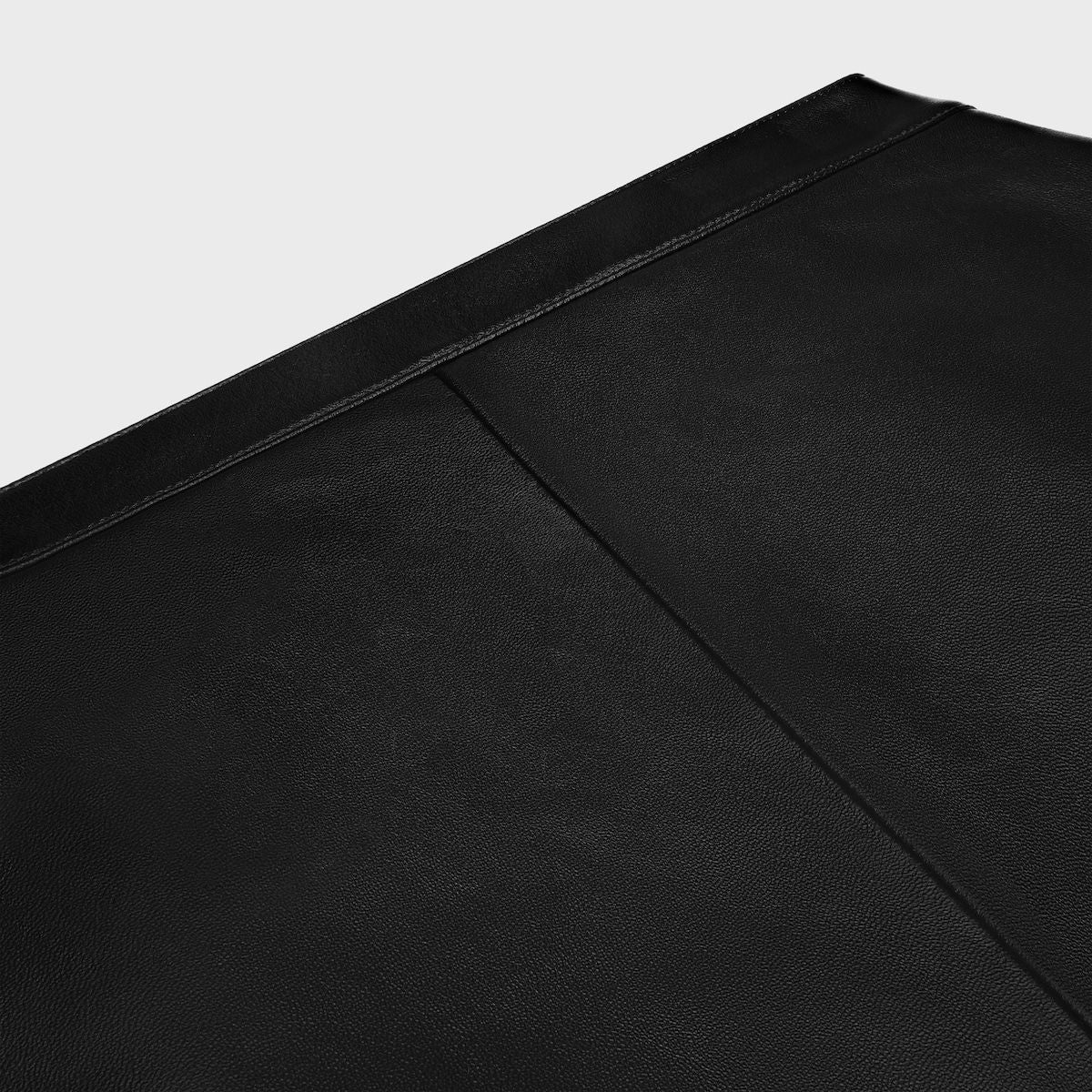 CELINE Leather Pencil Skirt with Back Slit