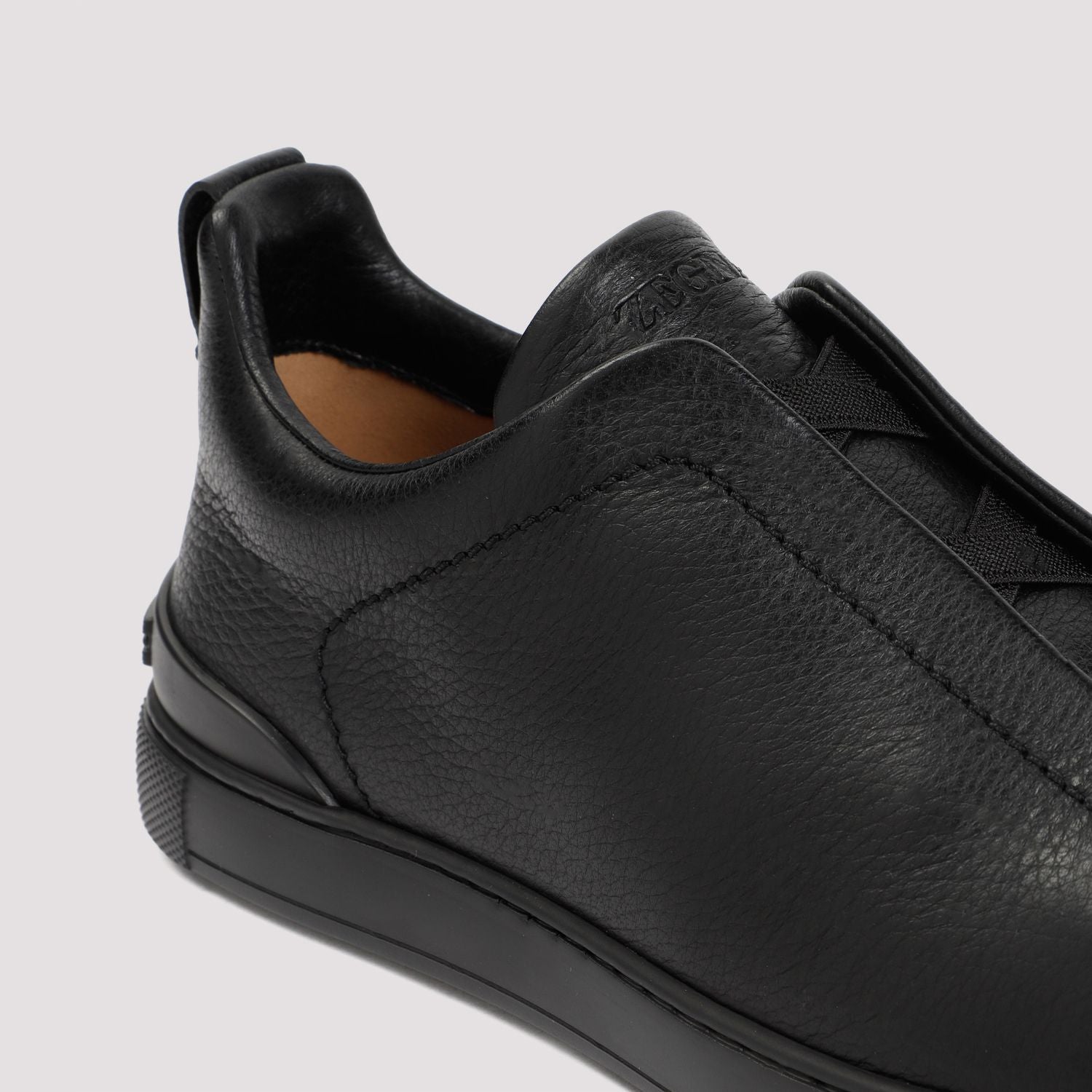ZEGNA Triple Stitch Leather Sneakers for Men