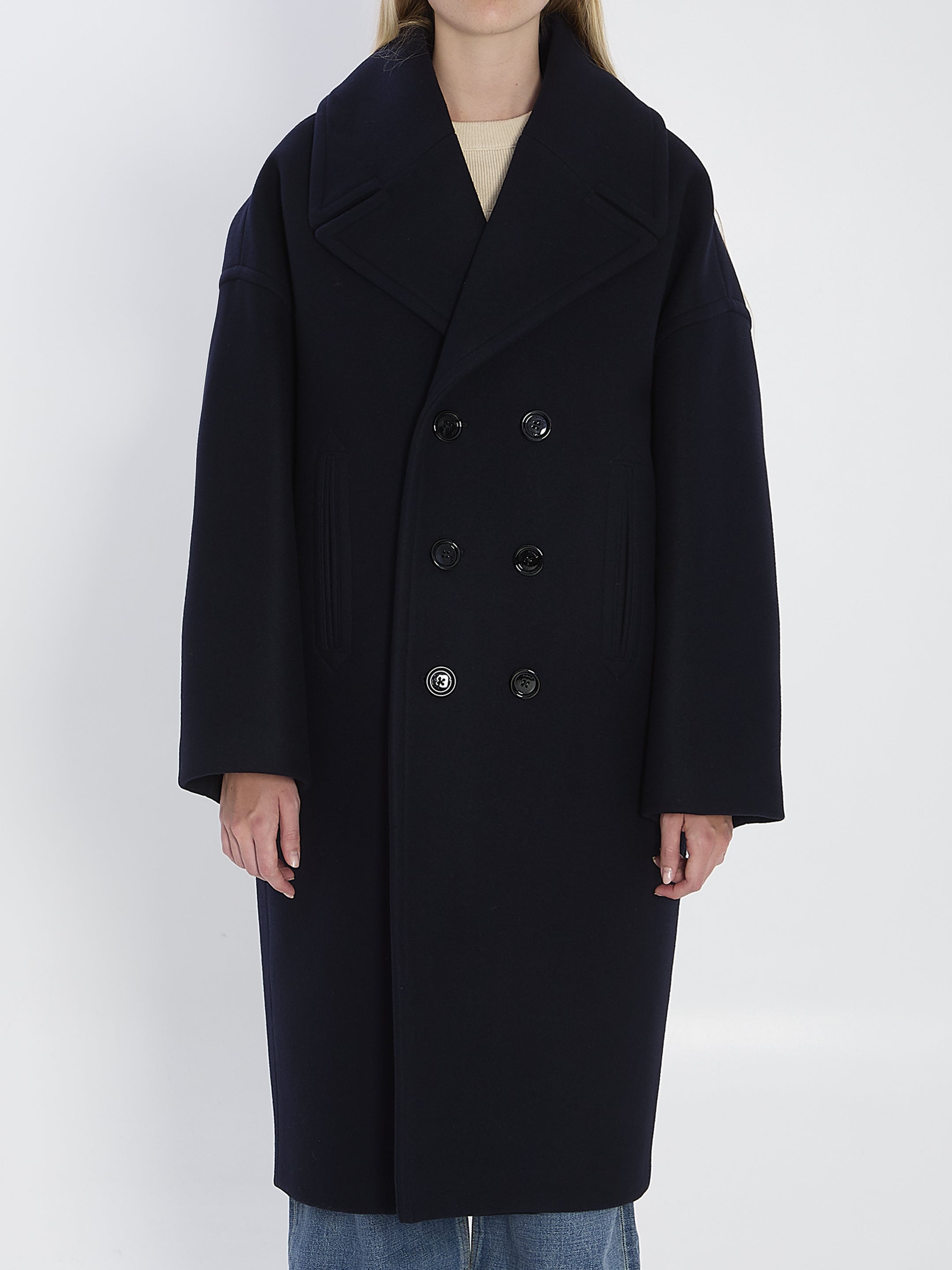 CELINE Oversized Long Peacoat 36 FR