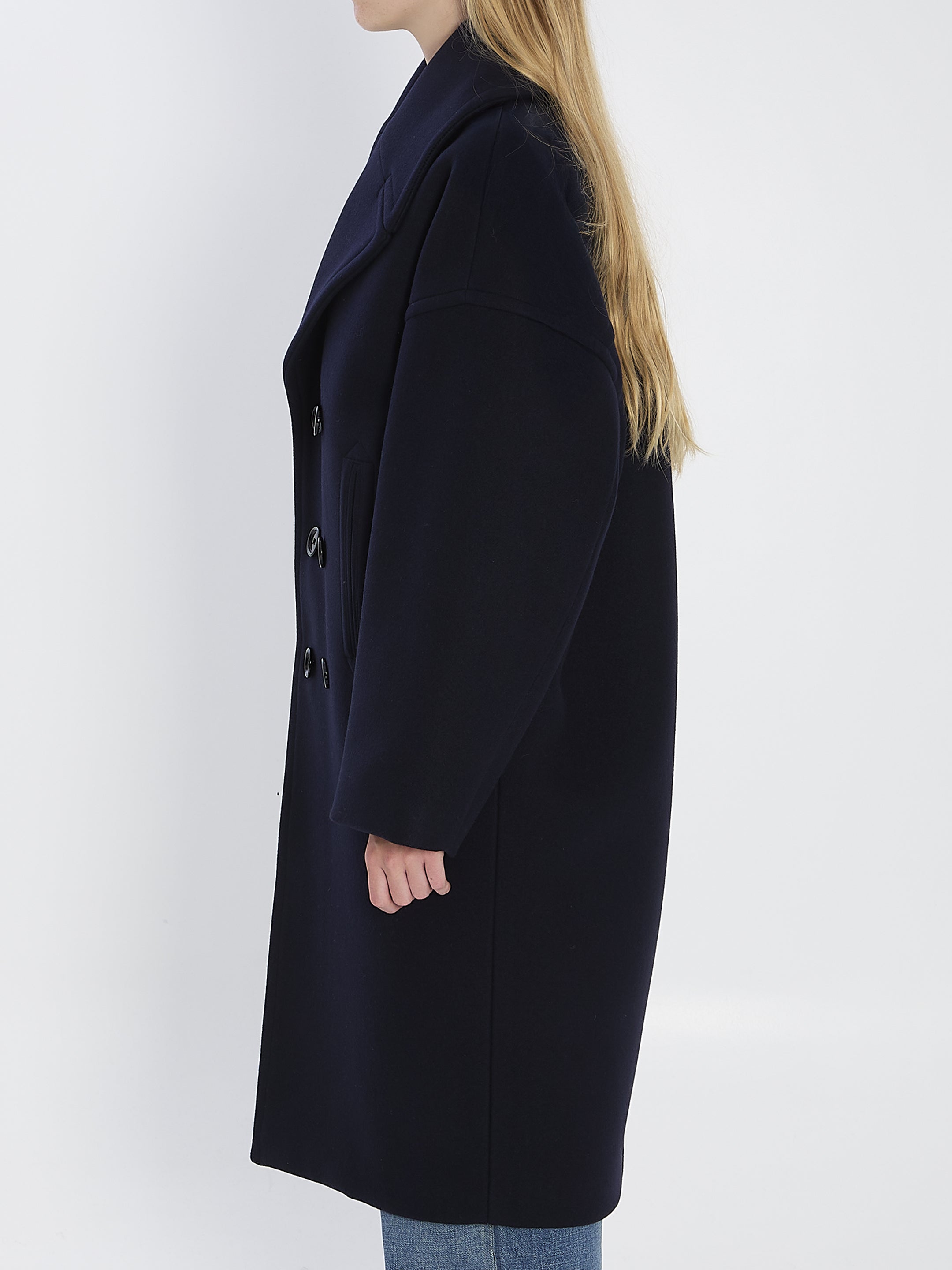 CELINE Oversized Long Peacoat 36 FR