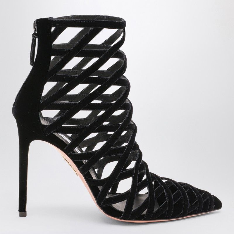 AQUAZZURA Perforated Pointed Toe High Heel Pumps