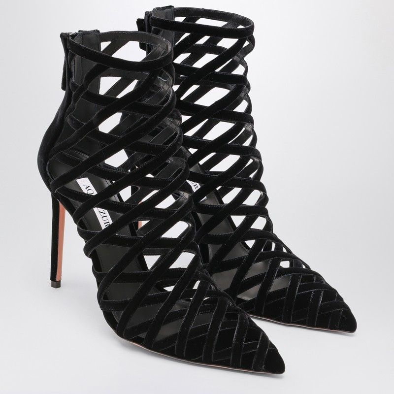 AQUAZZURA Perforated Pointed Toe High Heel Pumps