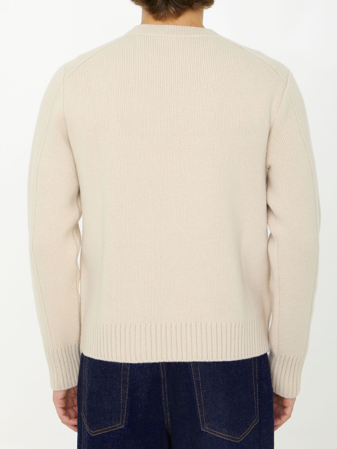 LANVIN Crewneck Wool and Cashmere Sweater - Men's Regular Fit