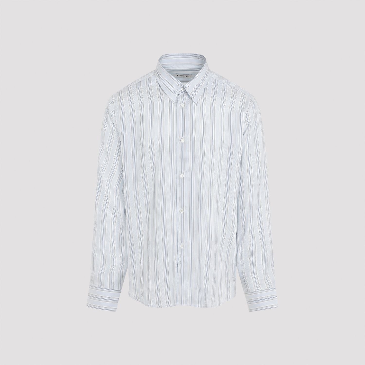 LANVIN Fitted Silk Shirt for Men - FW24 Collection