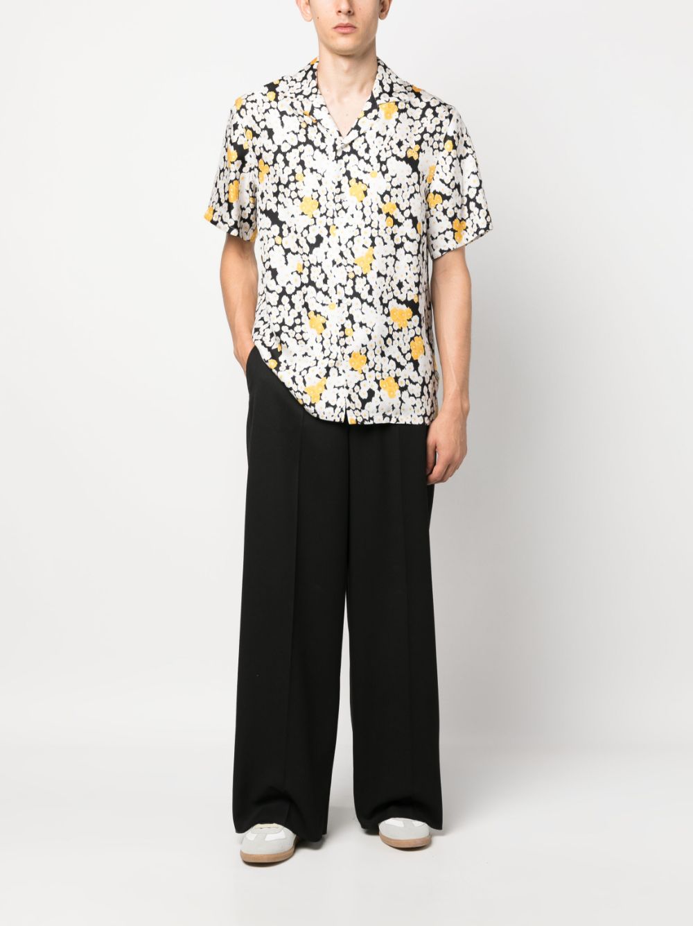 LANVIN Floral Printed Silk Shirt - Mini