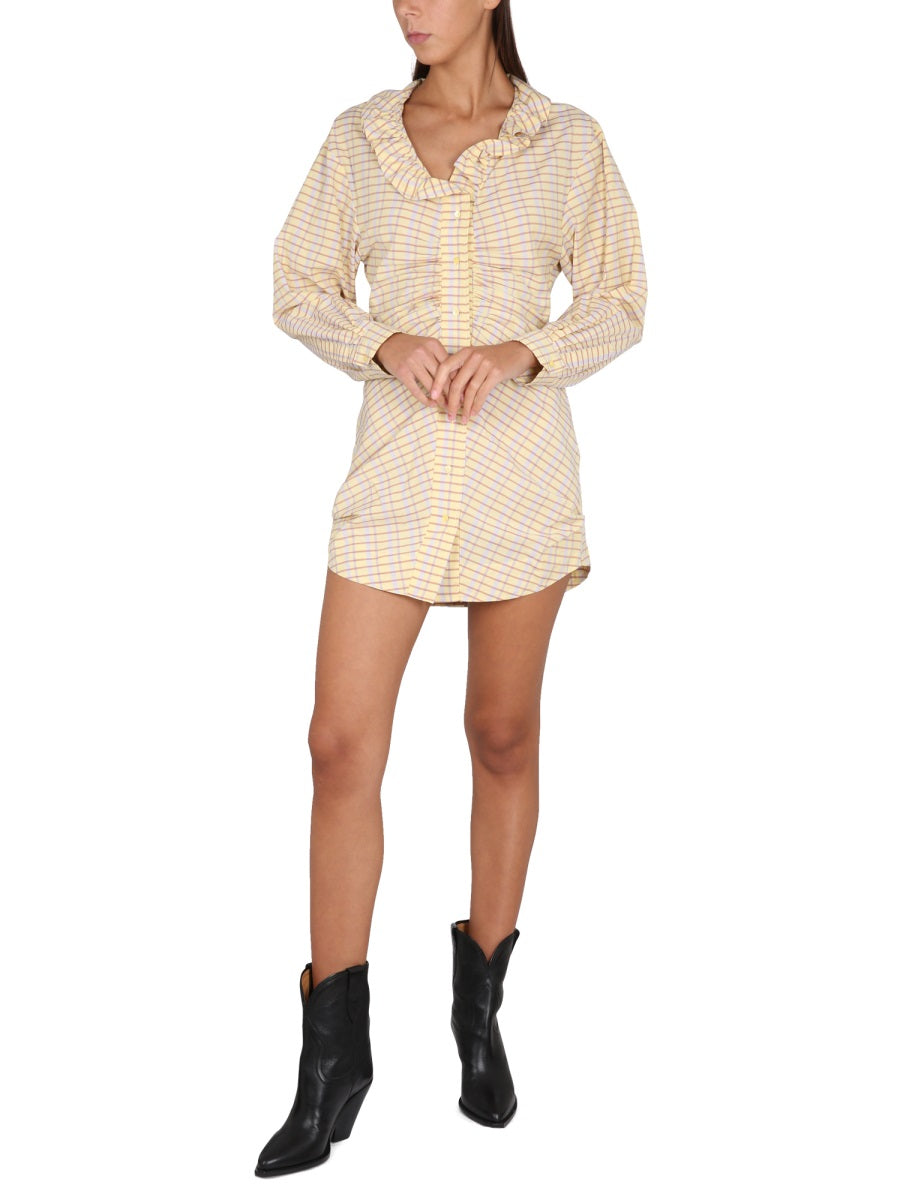 ISABEL MARANT Women’s Mini Dress with Ruffle Detail