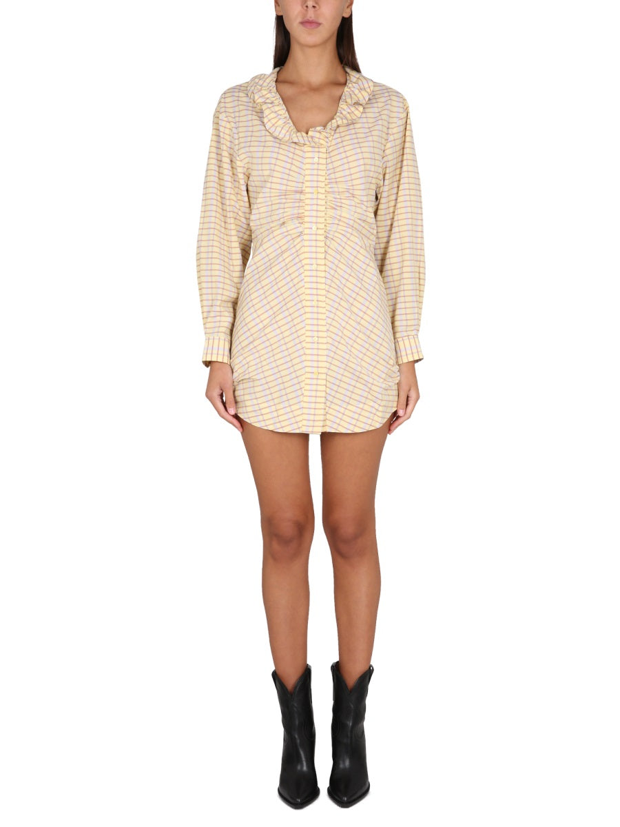 ISABEL MARANT Women’s Mini Dress with Ruffle Detail