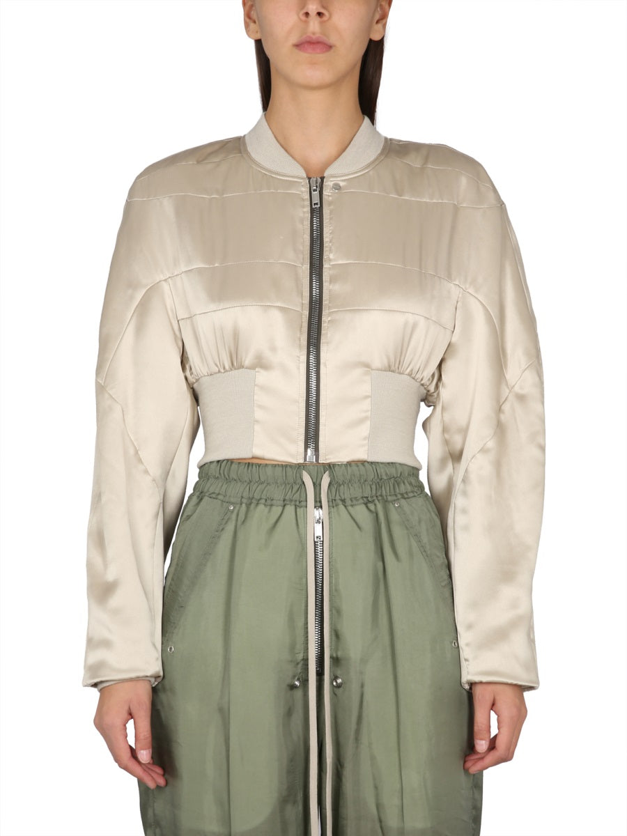 RICK OWENS Flight Jacket with Zipper Closure