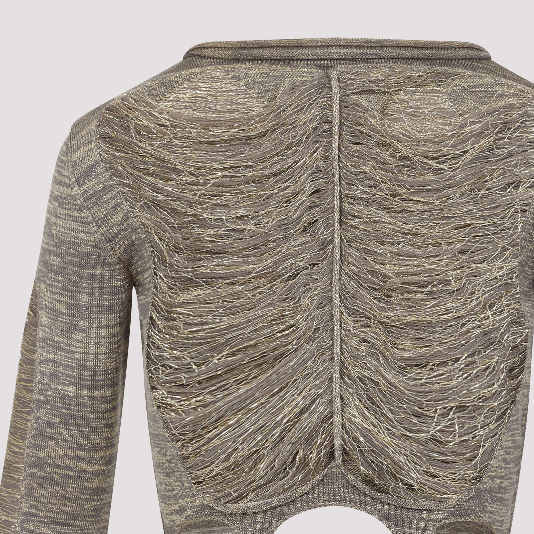 RICK OWENS Metallic Long Sleeve Top