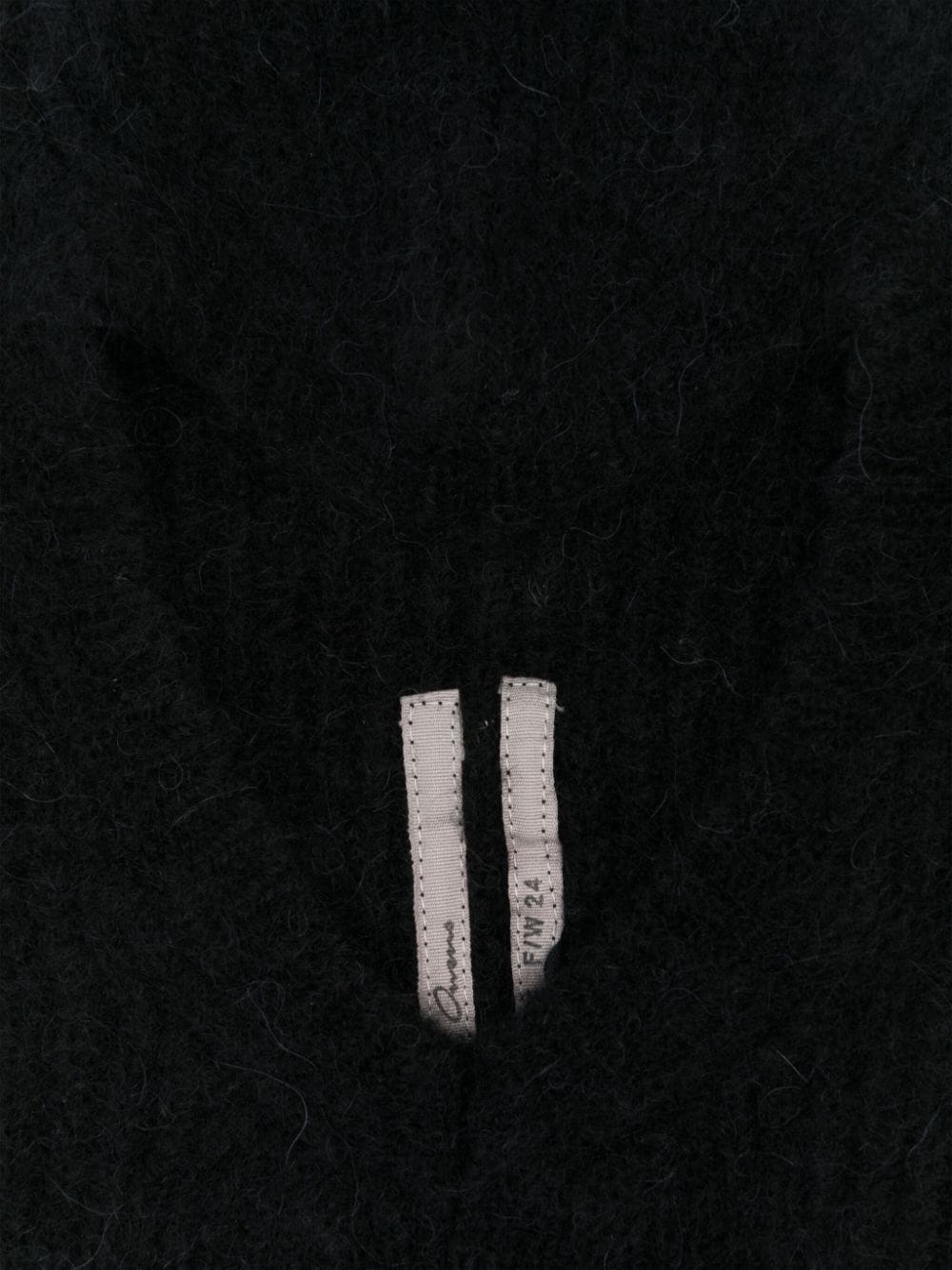 RICK OWENS Ribbed Knit Balaclava with Turn-Up Brim for Women