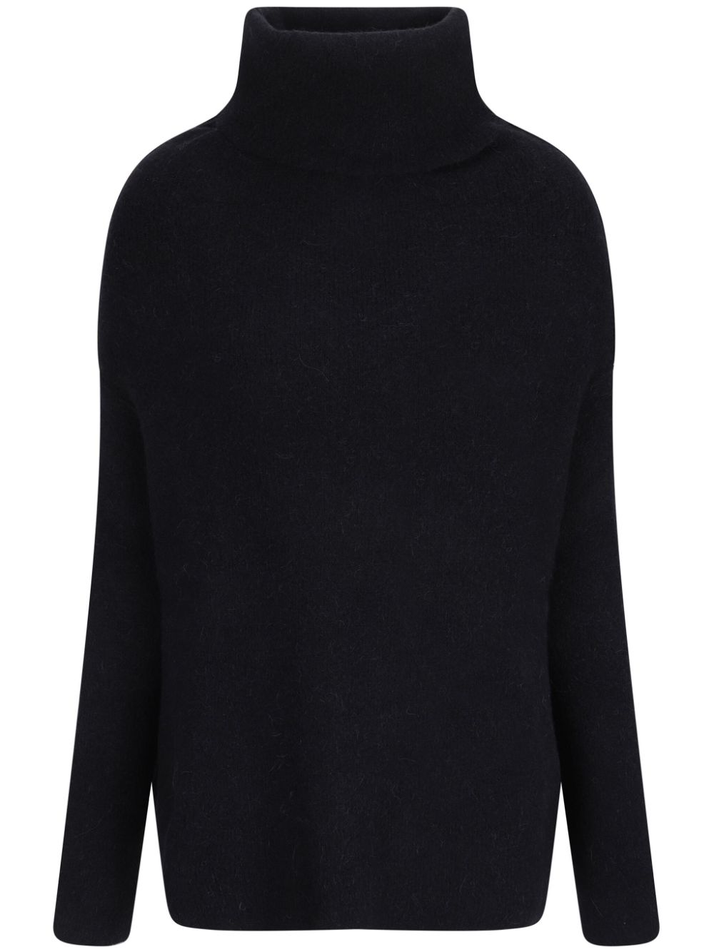 RICK OWENS Knit Construction Roll Neck Sweater