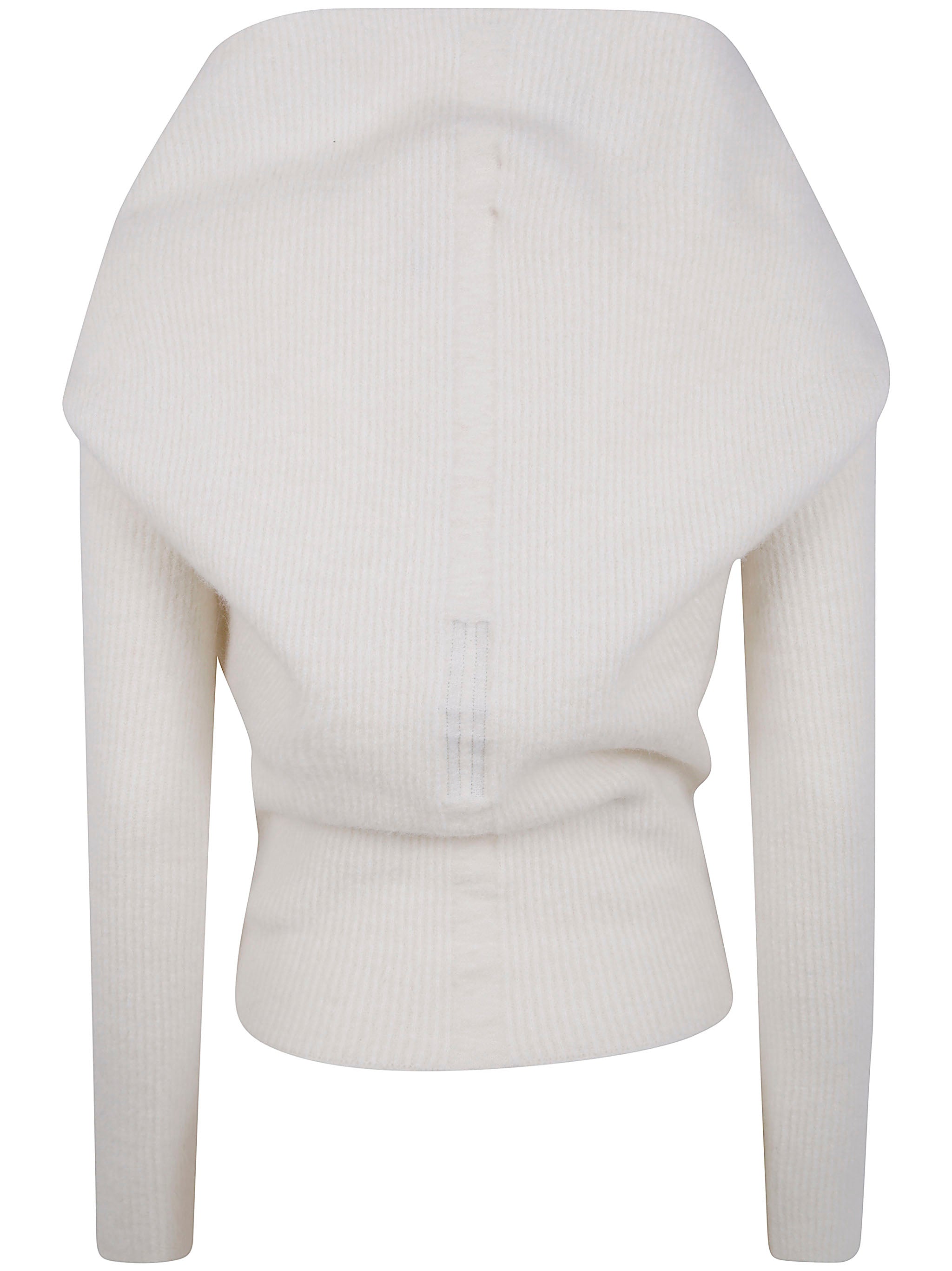 RICK OWENS Wool Off-Shoulder Sweater