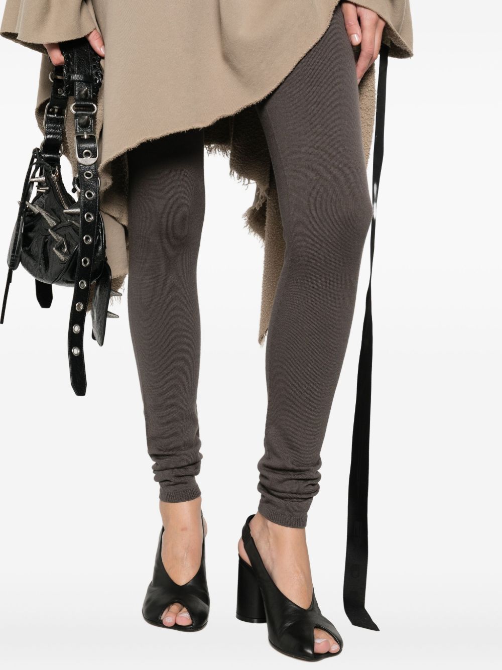 RICK OWENS High-Waisted Knit Leggings