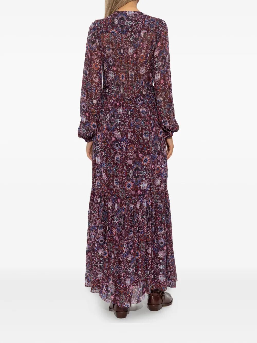 ISABEL MARANT ETOILE Long Printed Crepe Dress for Women