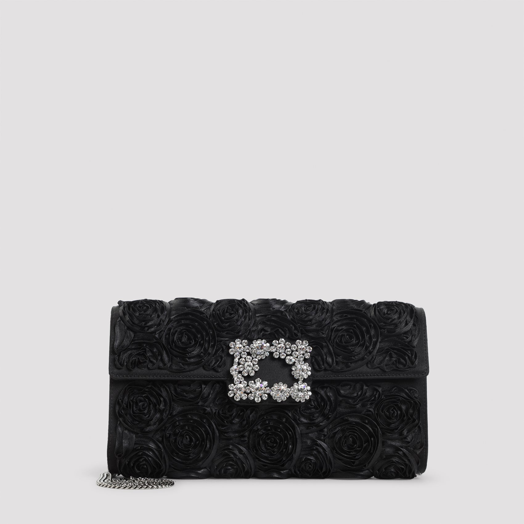 ROGER VIVIER Mini Satin Shoulder Bag with Crystal Details