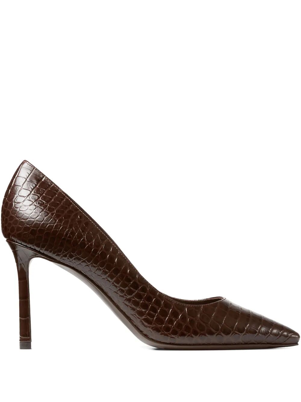 JIMMY CHOO 85MM Romy Pointed-Toe Pumps with Crocodile-Effect